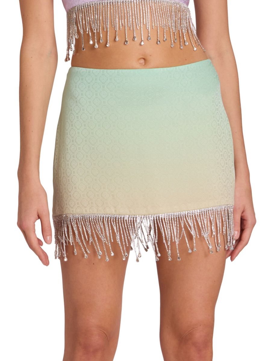 

Мини-юбка из шелка с монограммой Ombré Casablanca, цвет Gradient