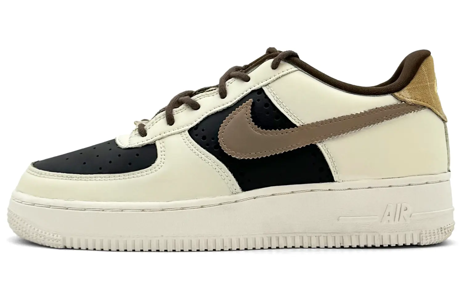 

Обувь для скейтбординга Air Force 1 для детей, начальная школа Nike, бежевый/черный