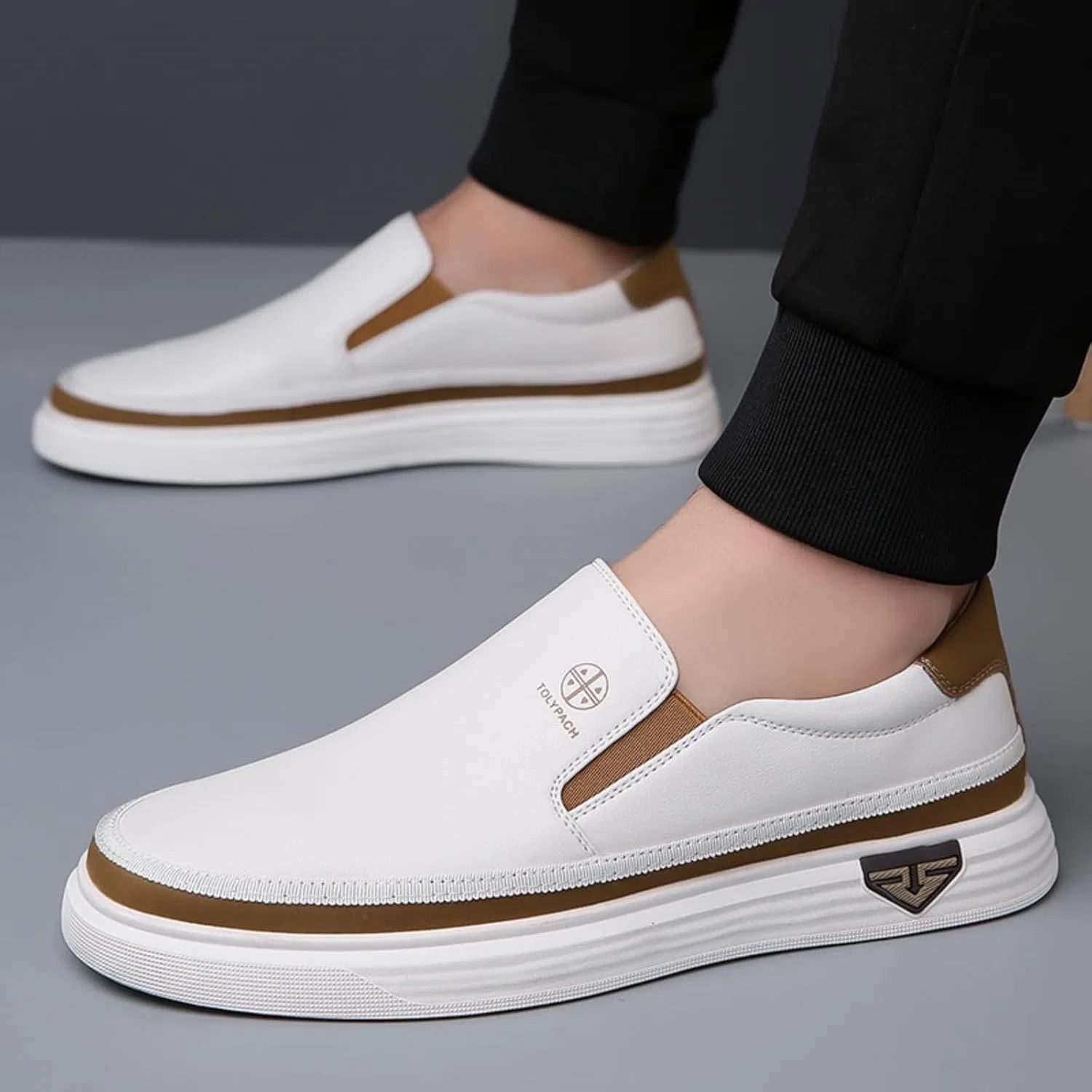 Мокасины ручной работы, кожа, Men’s Classic Moccasin, белый Kpdwfms — фото 2
