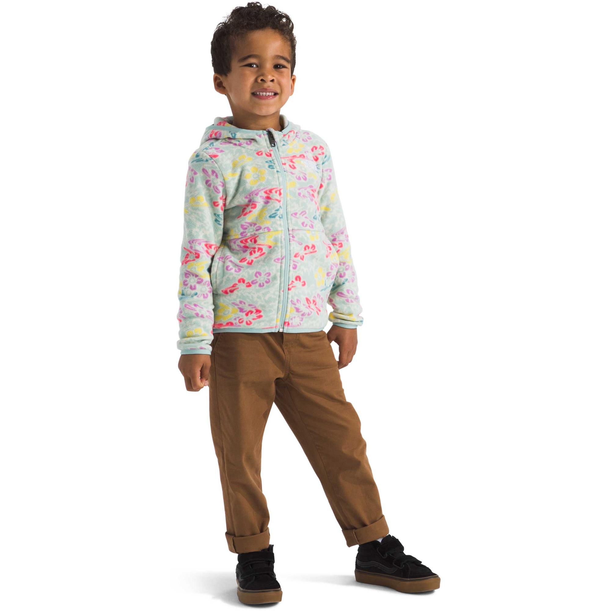 Детская толстовка на молнии "Ледник" The North Face, Muted Pine Folk Floral Tossed Print — фото 4
