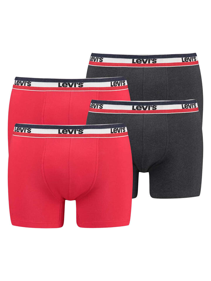 

Боксеры Levi´s short 4er Pack, цвет rot/dunkelgrau