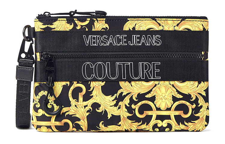 

VERSACE JEANS COUTURE Полиамидное сцепление мужское черное с золотом