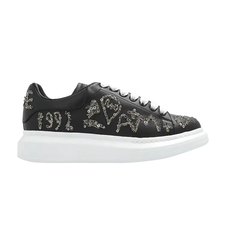 Кроссовки Alexander McQueen Wmns Oversized Sneaker, цвет Black White Sequins