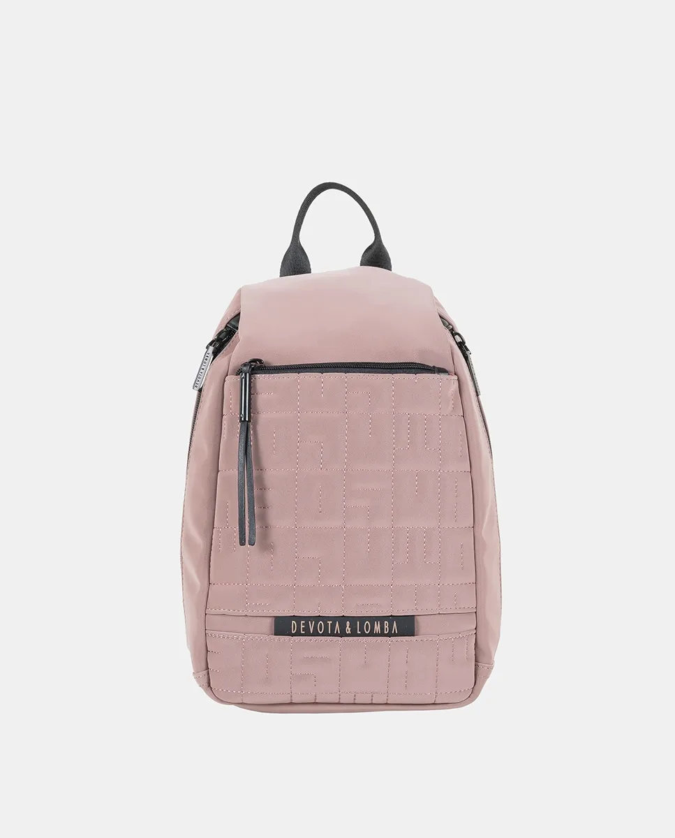 

Рюкзак с защитой от кражи из технологичного материала с мягкой набивкой Devota & Lomba, розовый