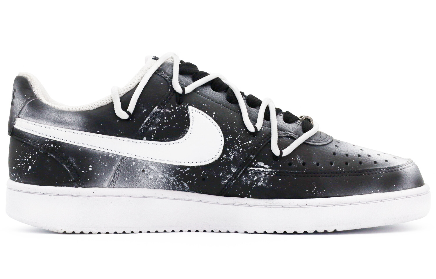 

Кроссовки Nike Court Vision 1 Skateboard Shoes Men Low-Top Black White, черный