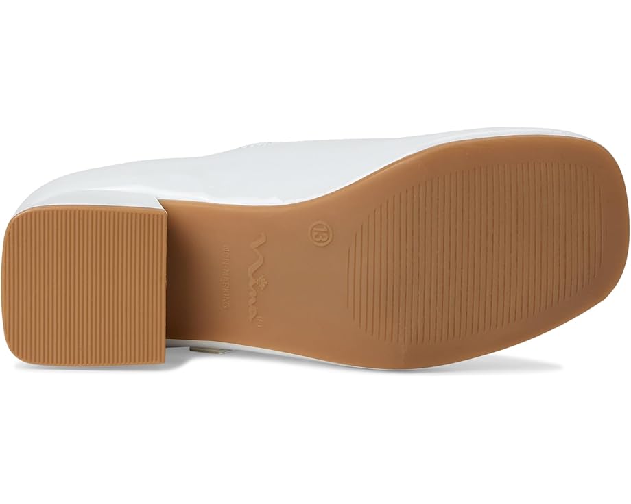Детские туфли на каблуке Nina Kids Mila, White Patent — фото 3