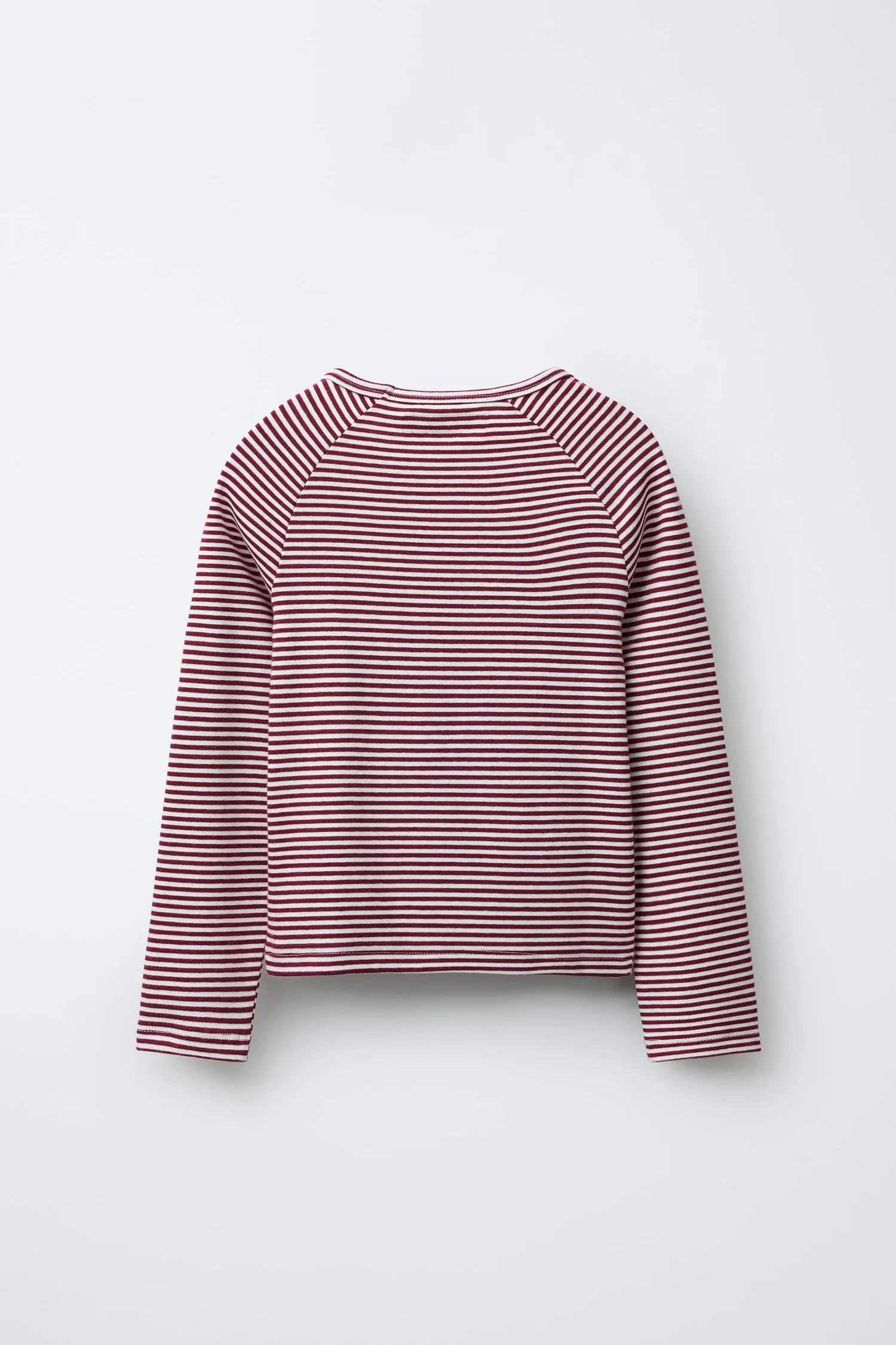 Полосатая футболка с модалом Zara, белый/красный — фото 2