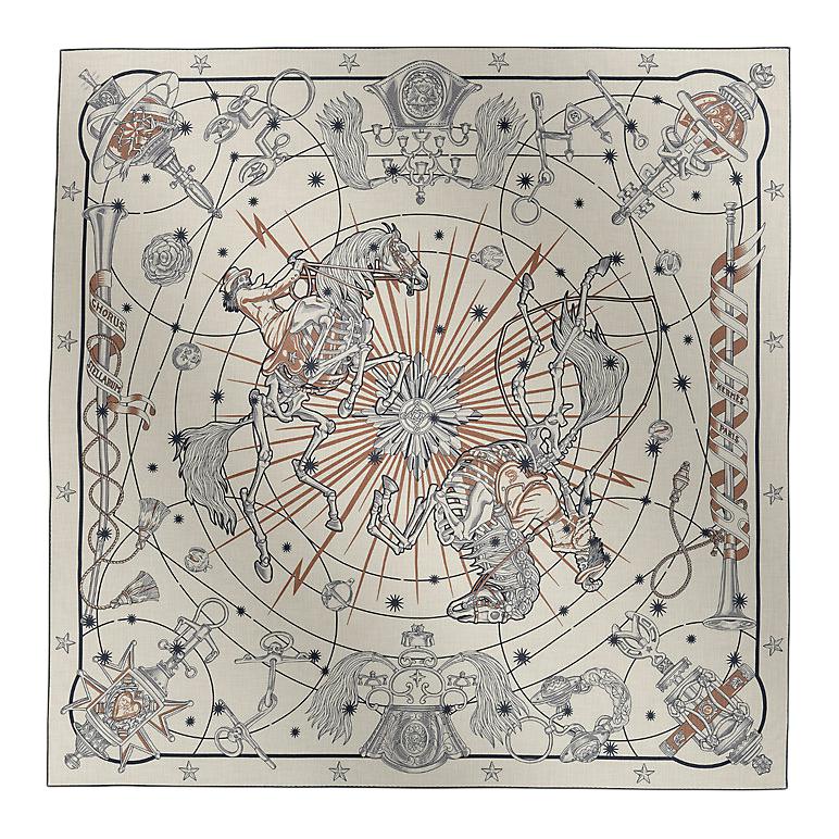 

HERMES Шаль из кашемира и шелка бежевая, Beige