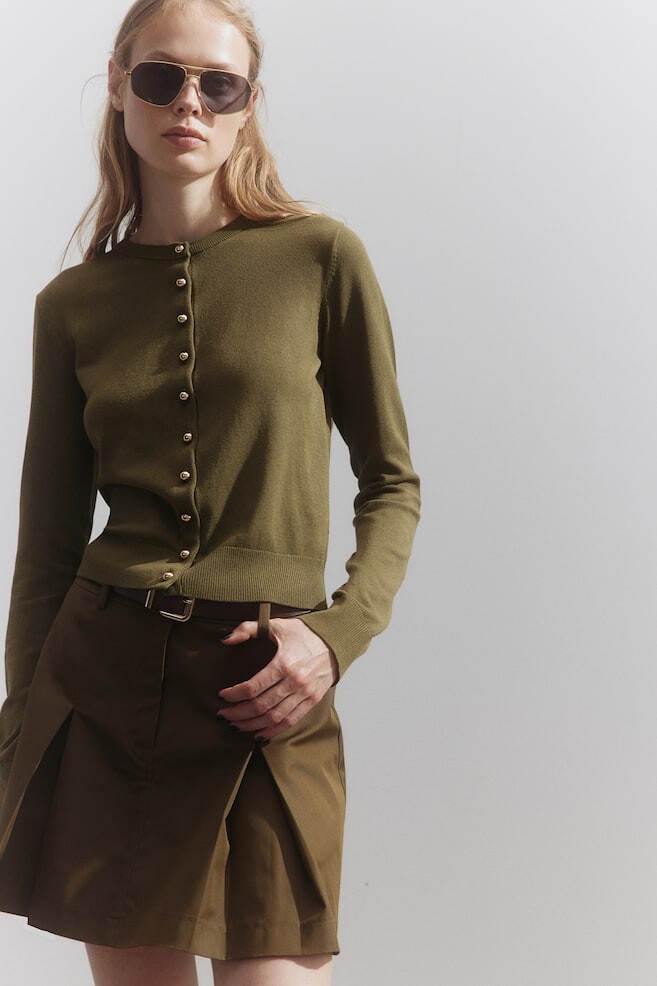 

Вязаный кардиган H&M, зеленый