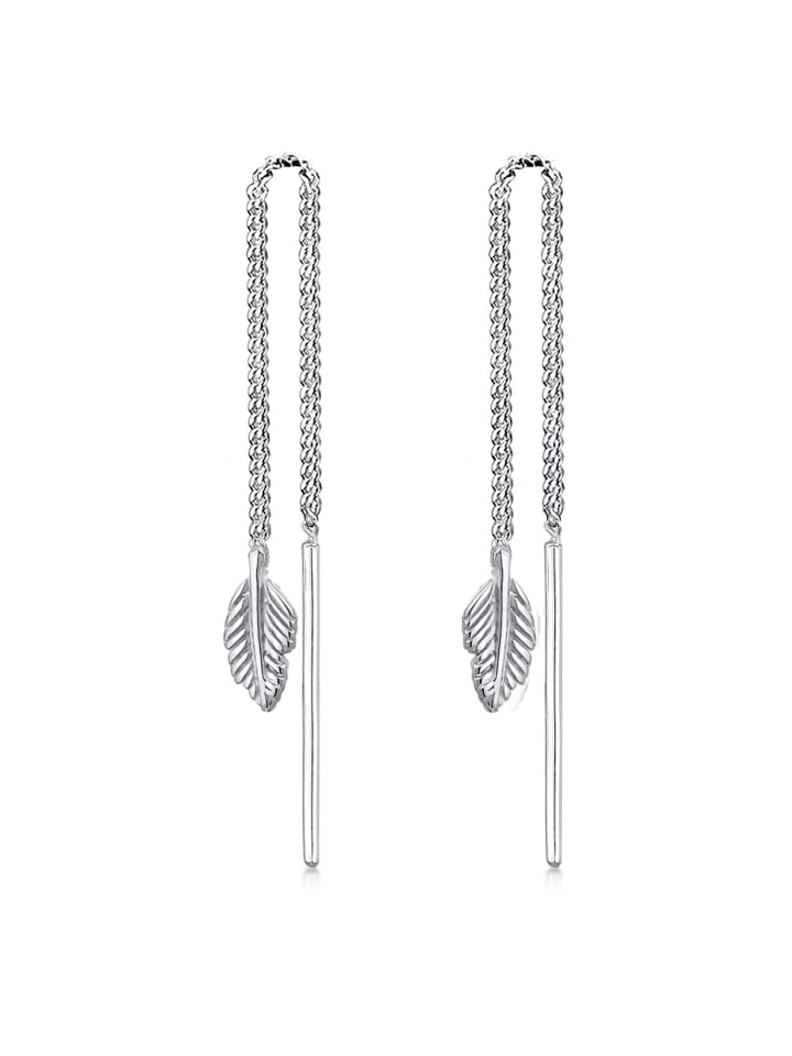 

Elli Серьги из серебра 925 пробы с пером в серебряной оправе