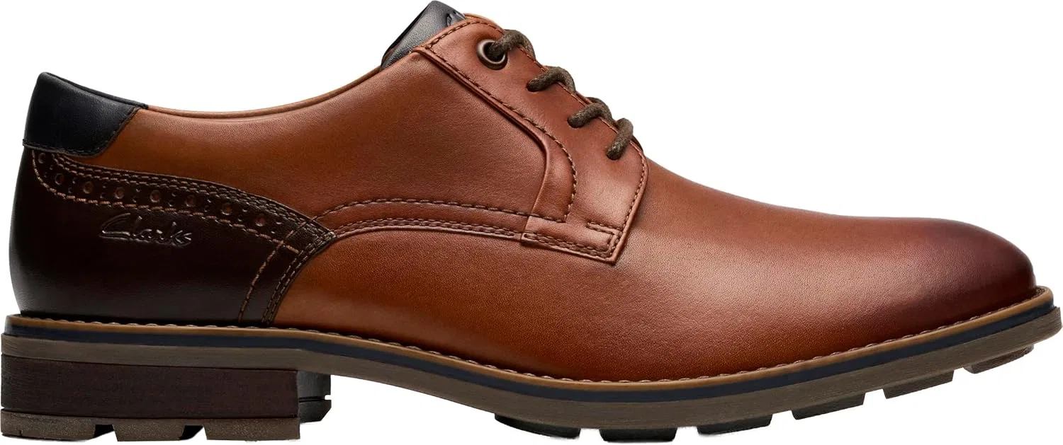 Мужские туфли-оксфорды Clarks Emmet Plain, Tan Leather — фото 4