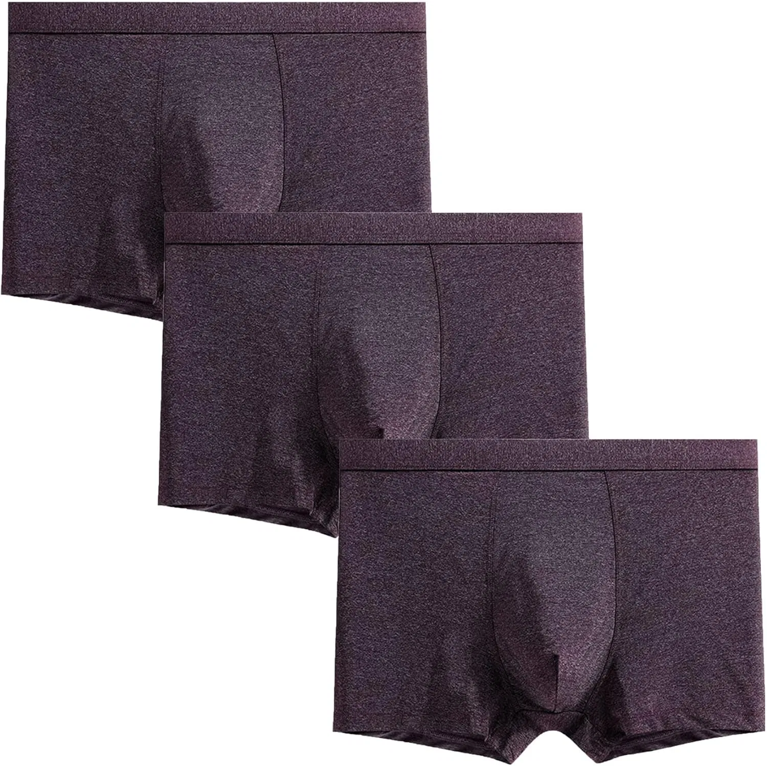 Боксеры шелковые бесшовные, 3D, Purple 3pc