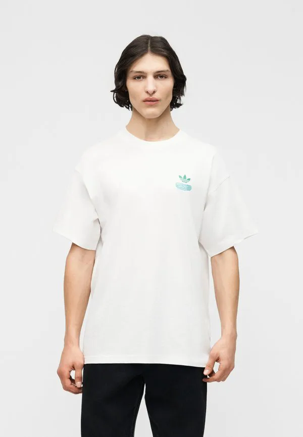 Футболка унисекс с принтом в виде маринованных огурцов Adidas Originals, Core White — фото 3