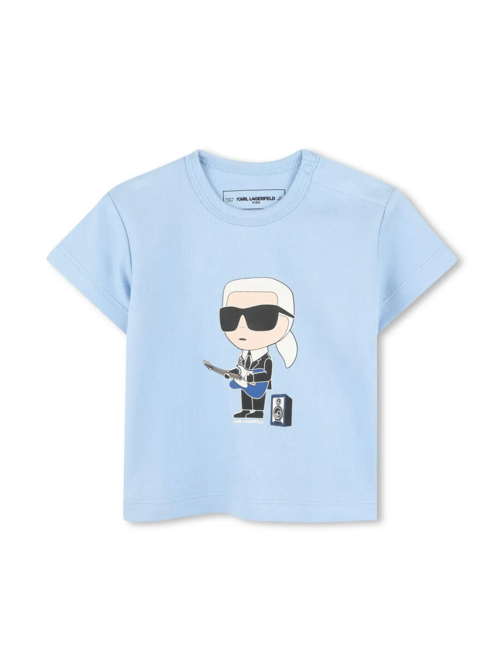 Комплект Ikonik Karl из топа и шортов KARL LAGERFELD KIDS, синий — фото 3