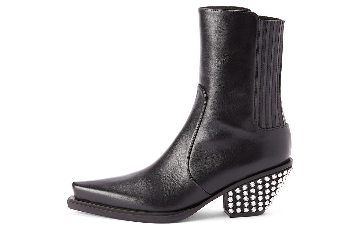 Женские черные ботильоны Yanhira 75 мм с кристаллами Giuseppe Zanotti