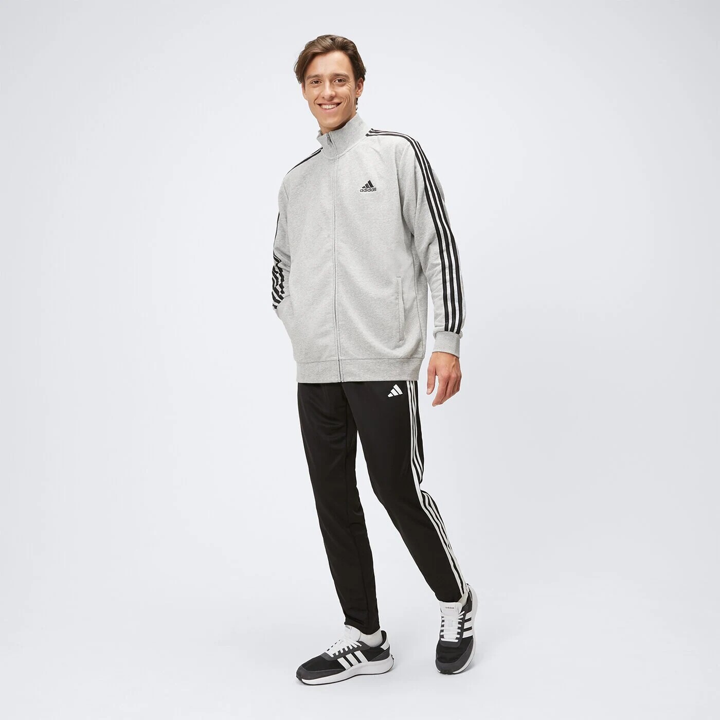 

Спортивный костюм Adidas Komplet, черный / серый