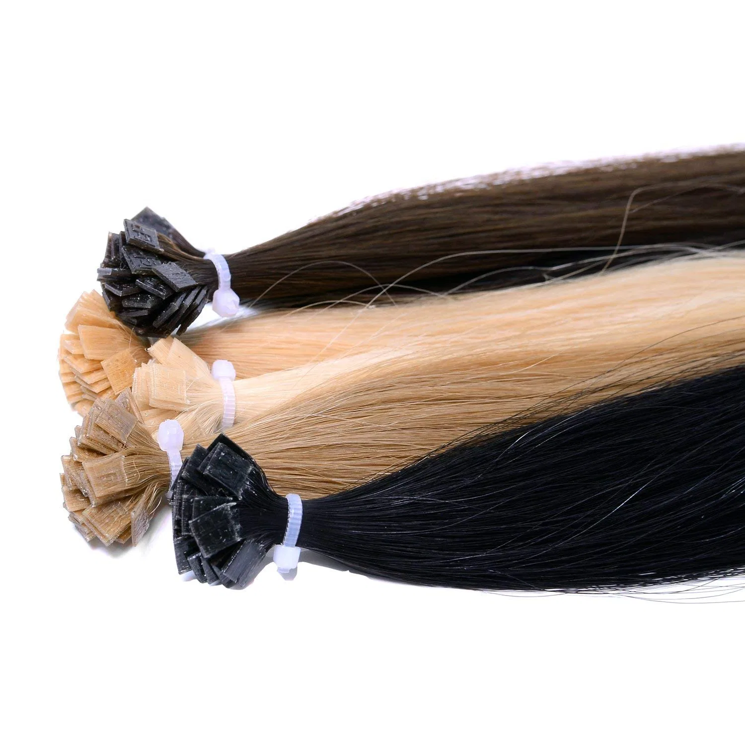 Пряди натуральных волос 50 см, 25 шт. по 0.7 г, каштановый Lcp Hairproducts, Maroon — фото 4