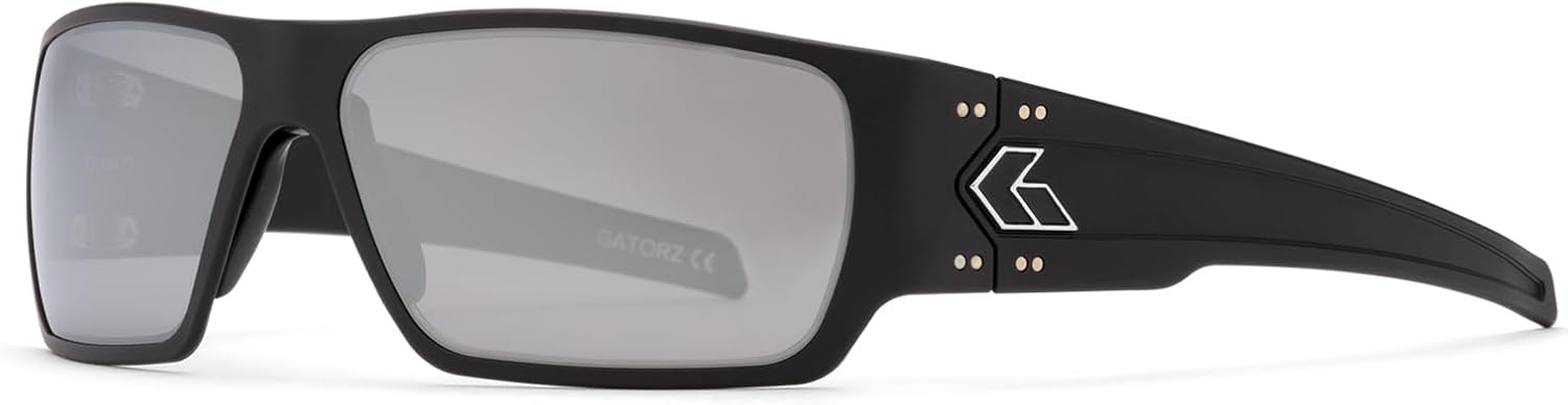 

Солнцезащитные очки Gatorz Specter с поляризованными линзами из алюминия, изготовленные вручную — Сделано в США, Black W/Silver Logo - Silver Mirror Optimized Polarized (Opz)