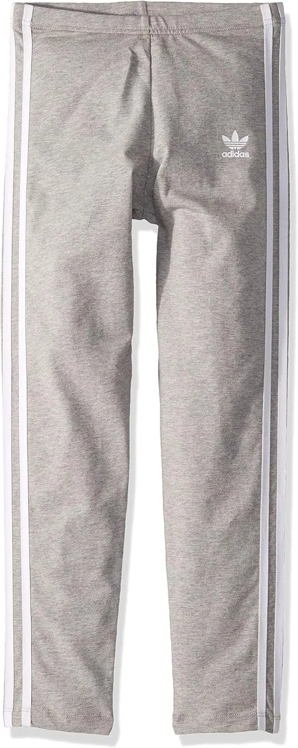 Леггинсы с 3-полосками adidas Originals, Medium Grey Heather/White