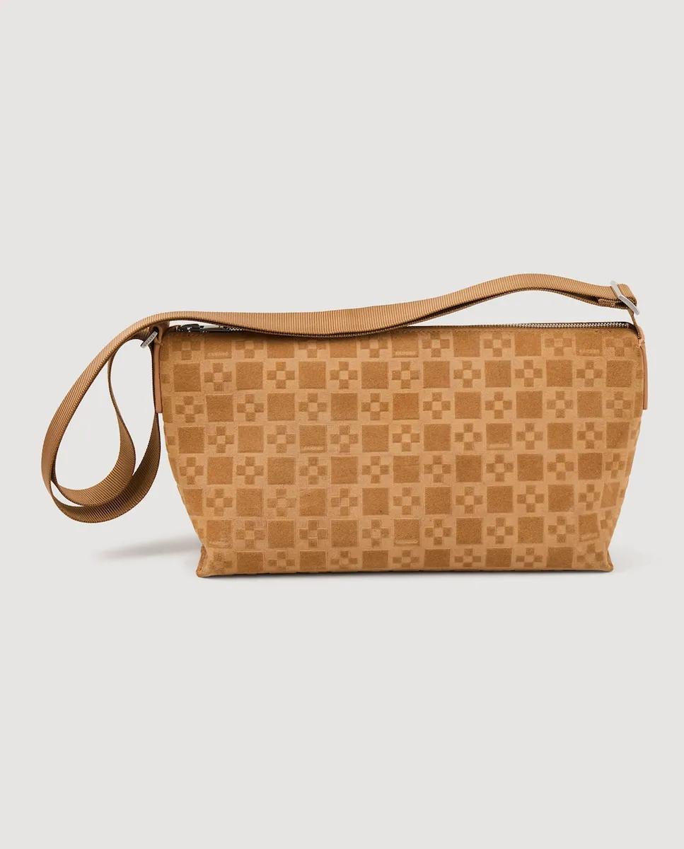 

Мужская сумка через плечо хобо Sandro, светло-коричневый