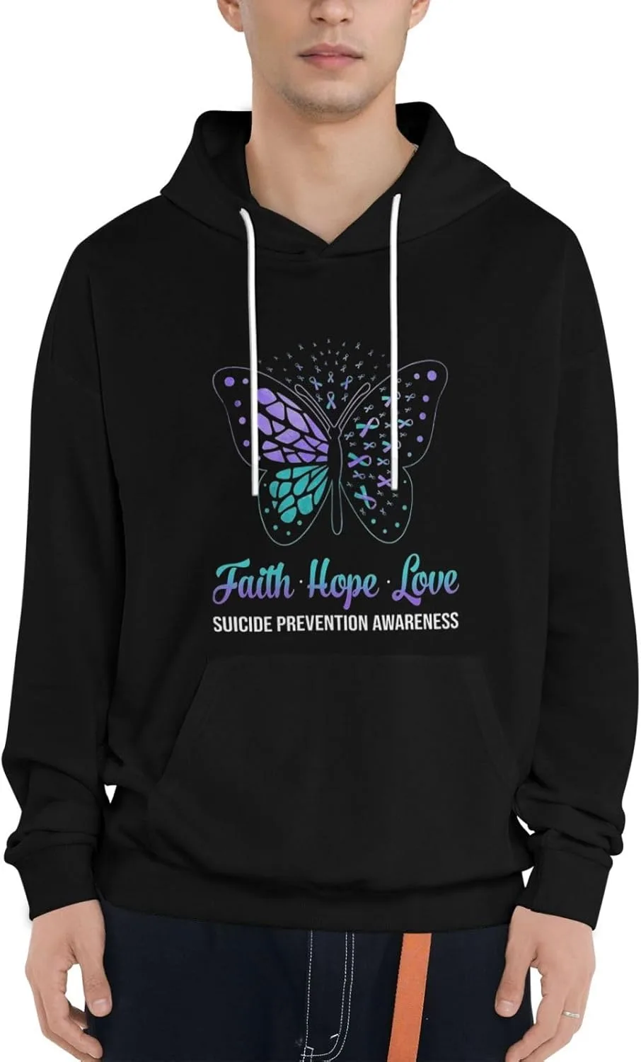

Толстовка Faith Hope Love Butterfly Suicide Prevention Awareness для подростков HYYTNHJSD