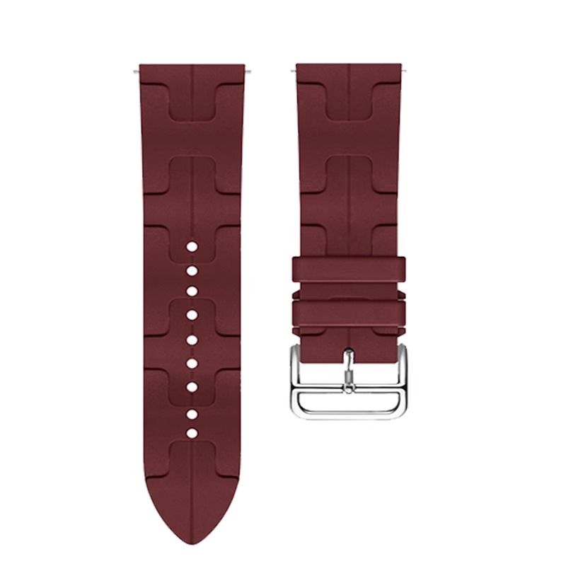 

Ремешок Huawei Совместимость Жидкий силиконовый материал CHENSONG, Liquid Silicone | Sports Style [Deep Sea Blue] Stirrup Silver Buckle
