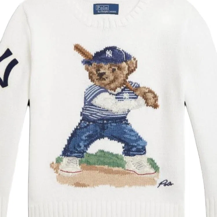 Свитер Polo Bear Yankees Classic Version для детей Washed White — фото 4