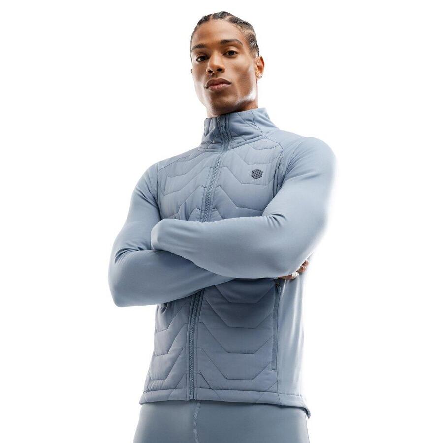 

SIROKO Легкая утепленная тренировочная куртка для фитнеса Recharge синего цвета