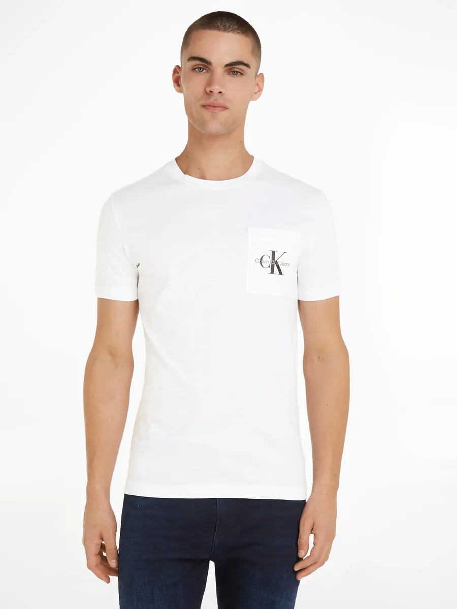 

Футболка Calvin Klein Jeans "CORE MONOGRAM POCKET SLIM TEE", белый