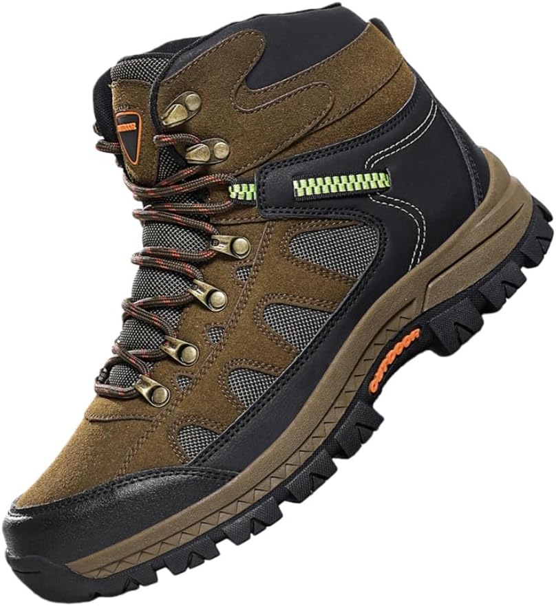 

Мужские повседневные туристические ботинки - водонепроницаемые, легкие, средней высоты, высокой голени, походные ботинки типа «борд», стильные и удобные туристические ботинки Fmshi, коричневый