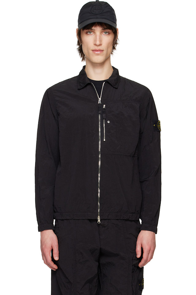 

Регенерированный нейлон металлик Econyl овершерта Stone Island, черный