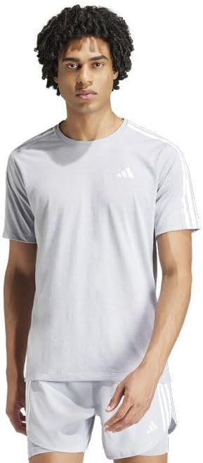 

Мужская футболка Own the Run с тремя полосками, IKM32 Adidas, белый