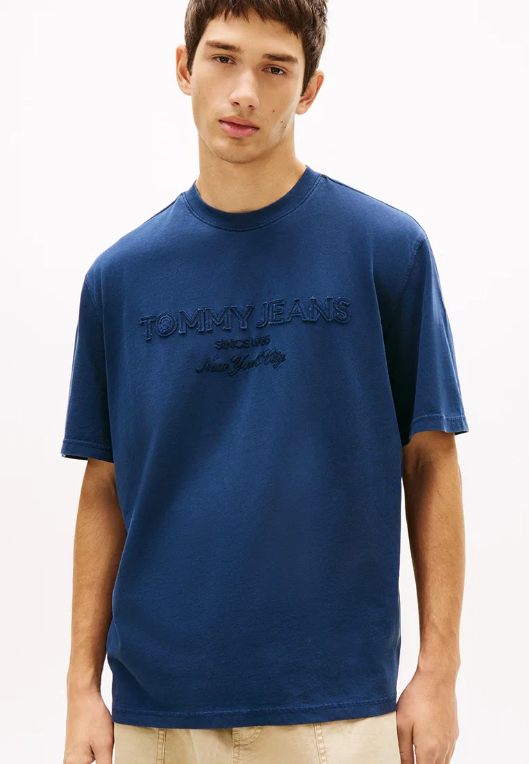 Футболка с коротким рукавом, 90s New Classic, Tommy Jeans Tommy Hilfiger, темно-синий