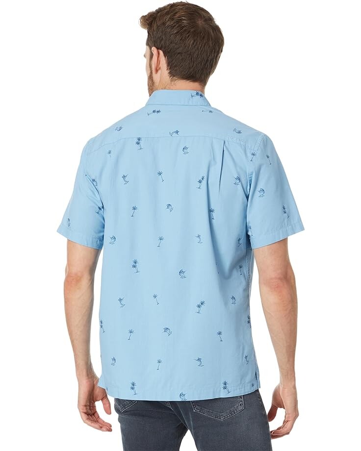 

Рубашка Quiksilver Waterman Sail Palm Button-Up Shirt, цвет Dusk Blue Sail Palms