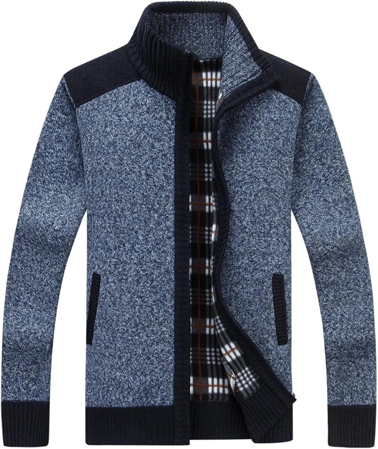 

Мужская повседневная кардиган-свитер XinYangNi с молнией и карманами