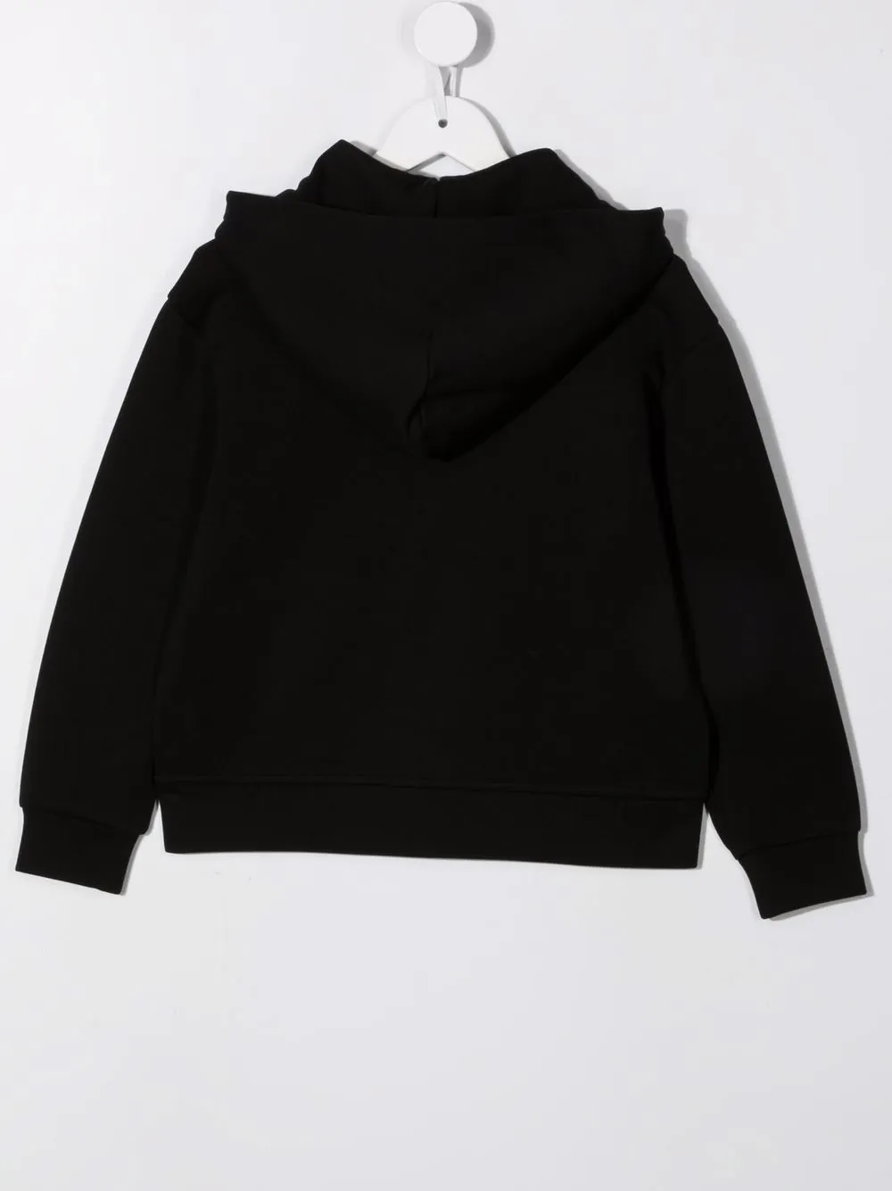 Худи на молнии с нашивкой-логотипом Emporio Armani Kids, черный — фото 2