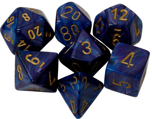 

Аксессуары Chessex Chessex Dice Set: Lustrous Purple/Gold (7)
