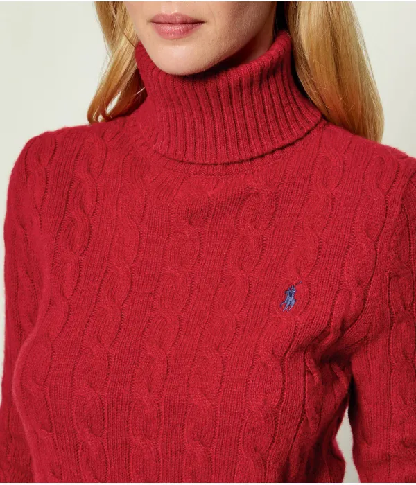 Шерстяная водолазка Regular fit Polo Ralph Lauren, красный — фото 4