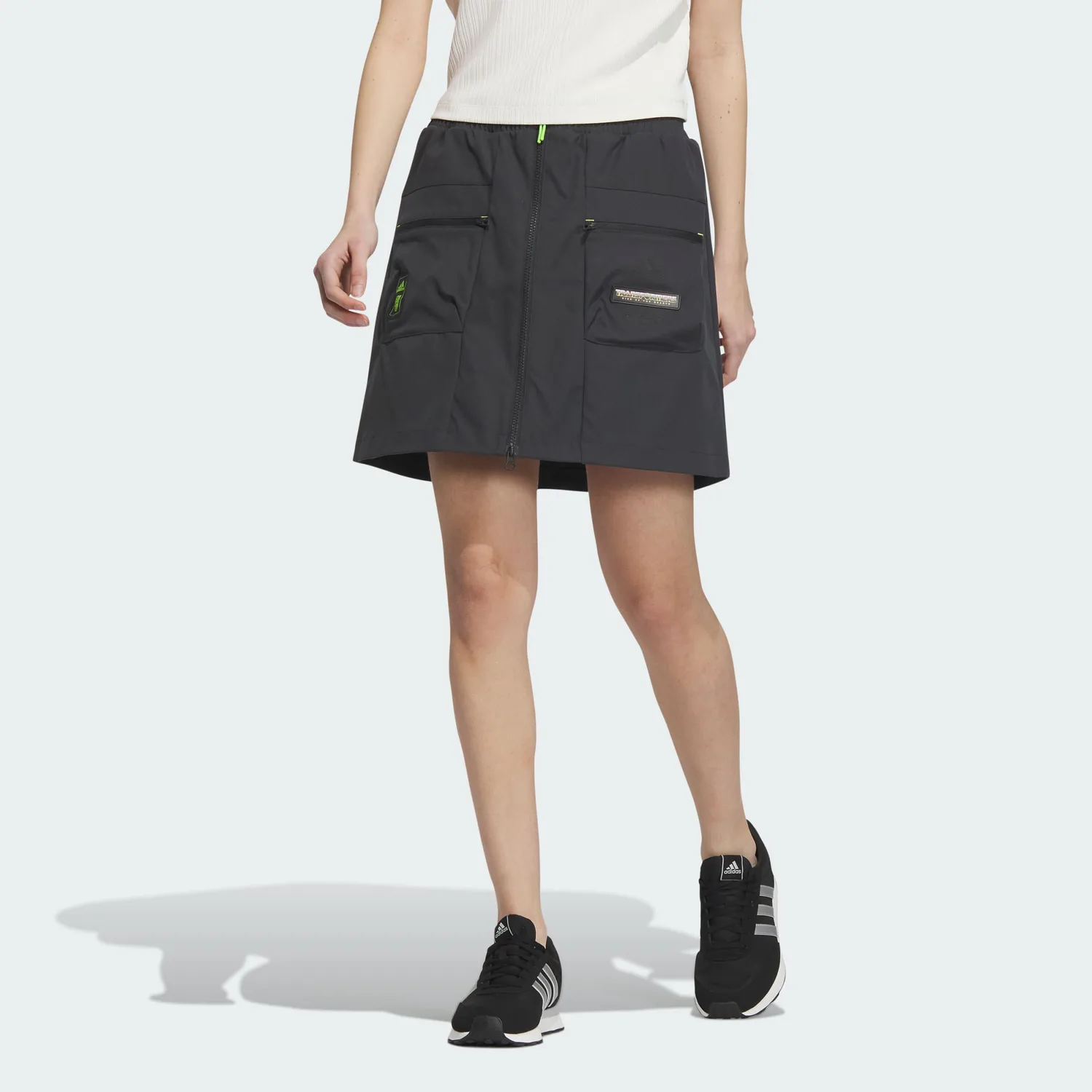 Adidas Тонкая карго-юбка Cargo Short Skirts Women's Carbon Black — фото 4