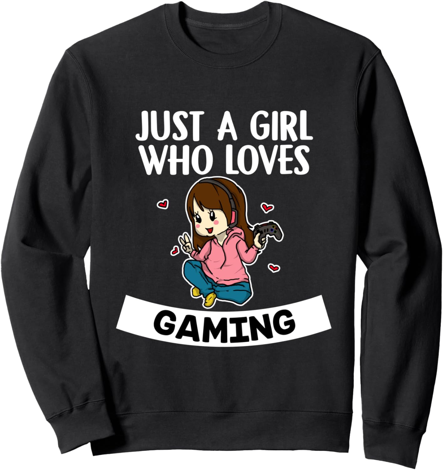 

Просто девушка, которая любит играть в видеоигры. Толстовка с изображением девушки с контроллером Cute Gamer Girl Gift Idea, черный