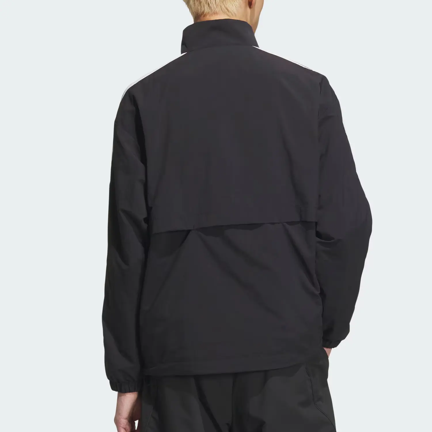 Adidas Курка с тремя полосками для мужчин черно-белая, Black/White — фото 3