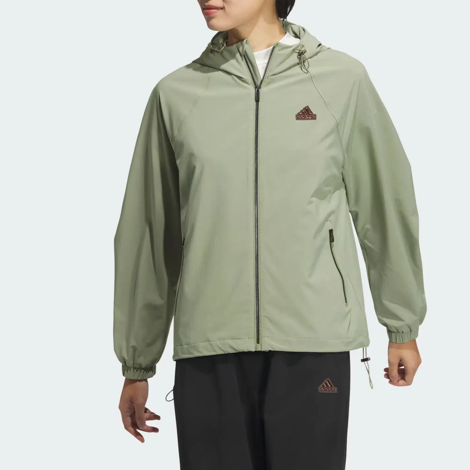 Adidas Женская куртка палаточного зеленого цвета, Tent Green — фото 4