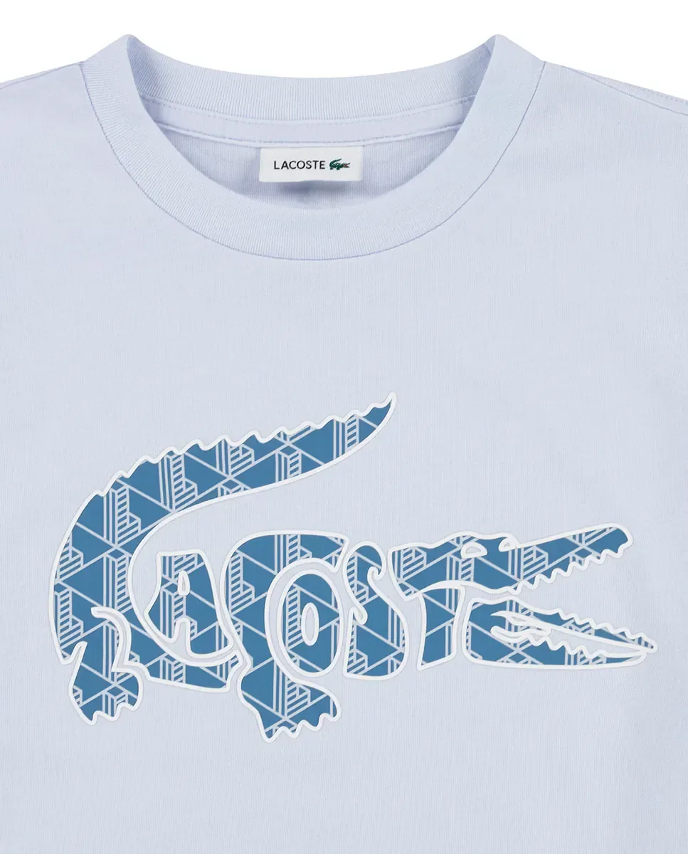 Футболка с монограммой Lacoste, синий — фото 3