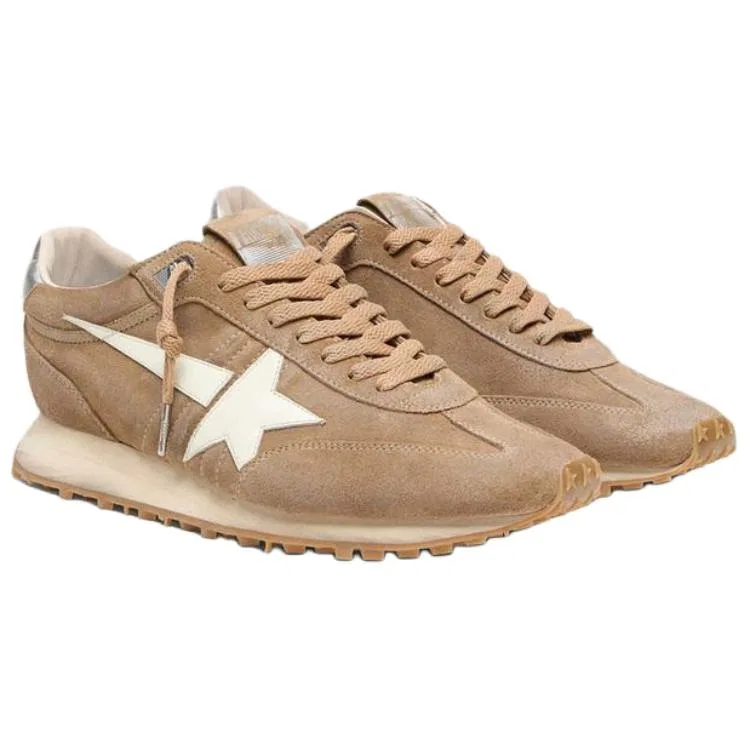 Кроссовки повседневные из кожи Golden Goose коричнево-белые — фото 4
