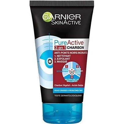 

Garnier SkinActive 3-в-1 Углеродное очищающее средство против черных точек 150 мл