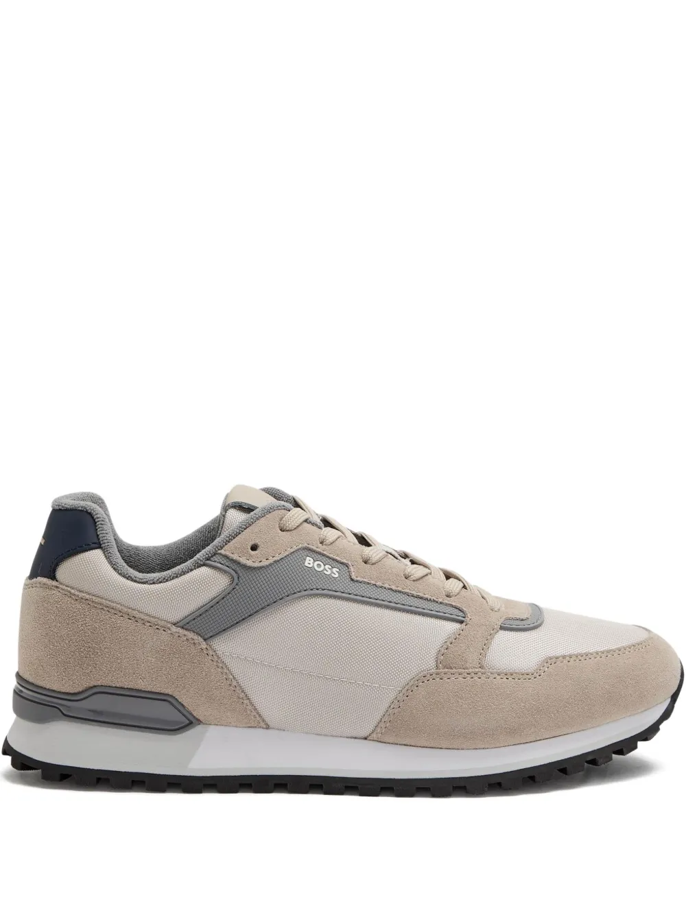 

Кроссовки низкие с замшевыми вставками BOSS, нейтральный