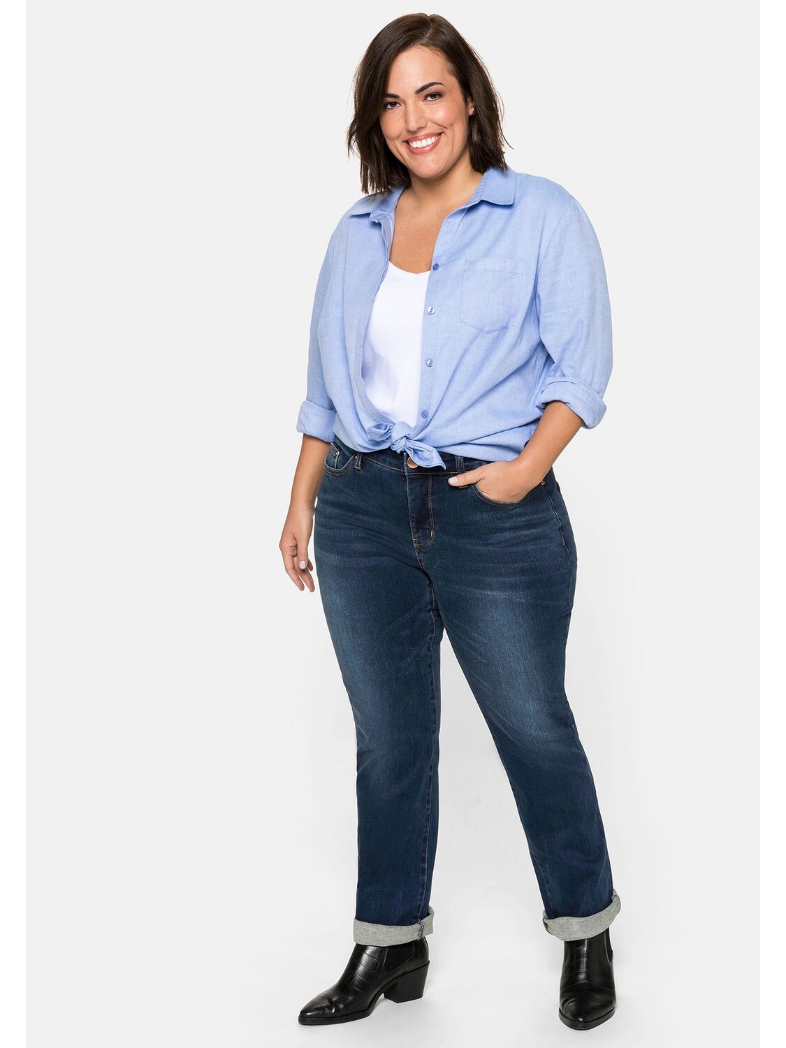 

Джинсы sheego, цвет dark blue Denim