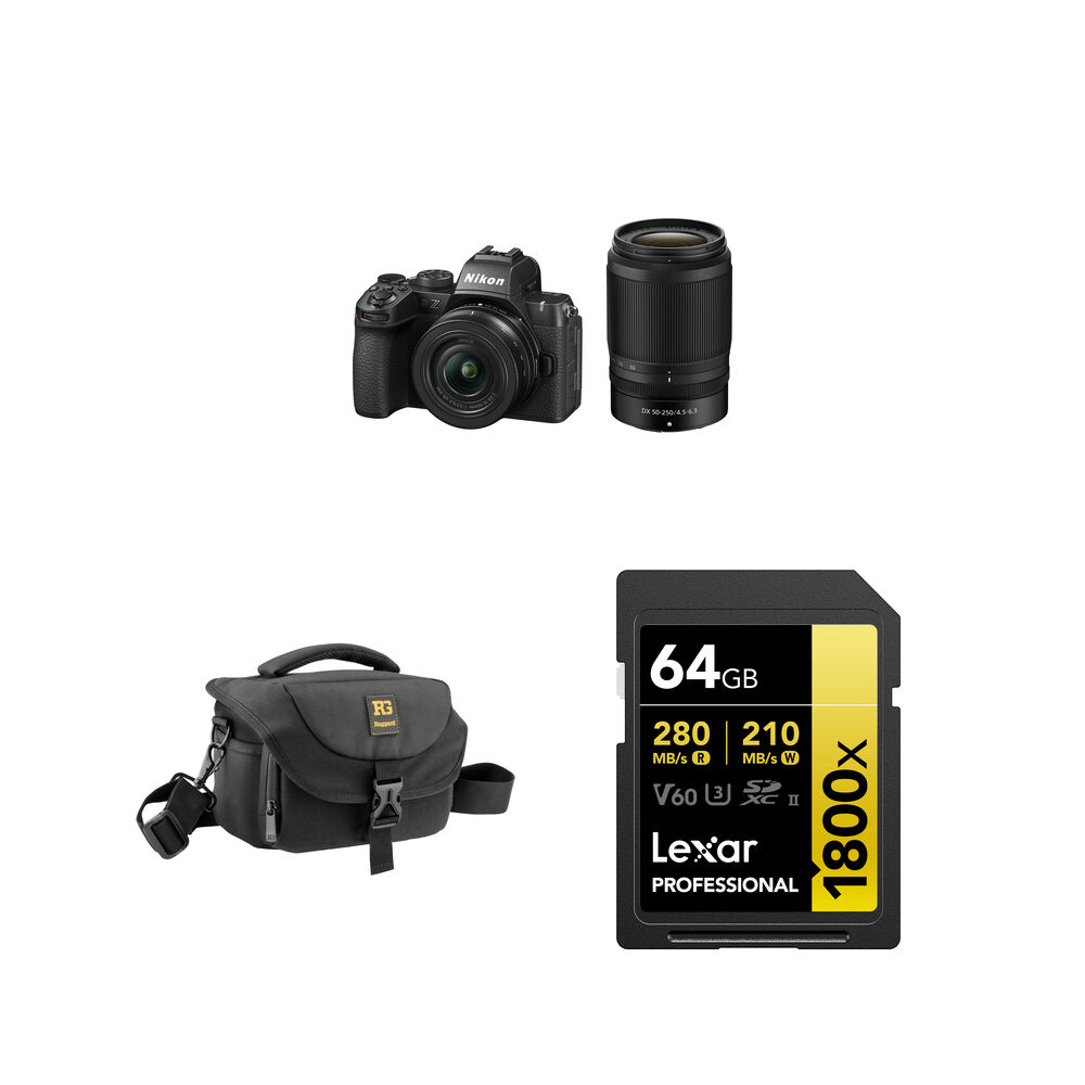 

Беззеркальная камера Nikon Z50 II Mirrorless Camera with 16-50mm and 50-250mm Lenses