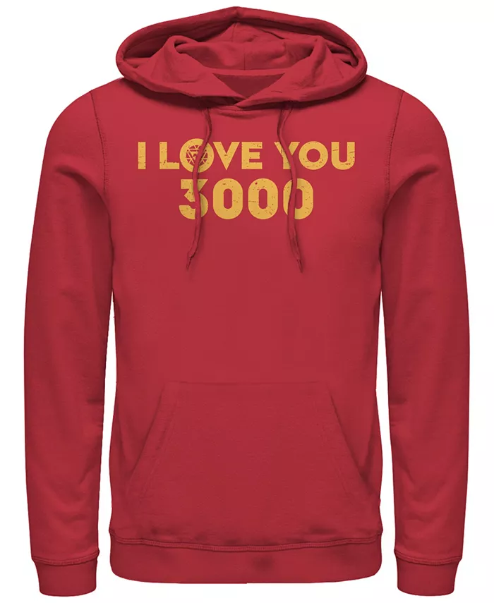 

Мужская толстовка с капюшоном Marvel Avengers Endgame Simple I Love You 3000 Iron Man Fifth Sun, красный