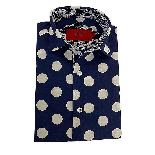 

Мальчиковая рубашка с длинным рукавом slim fit в горошек Elie Balleh